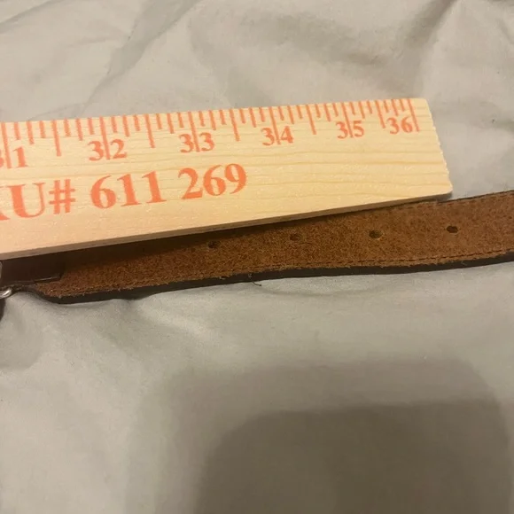 Justin Silver and Brown Concho‎ Belt, cowgirl boho vintage like new - Picture 7 of 8